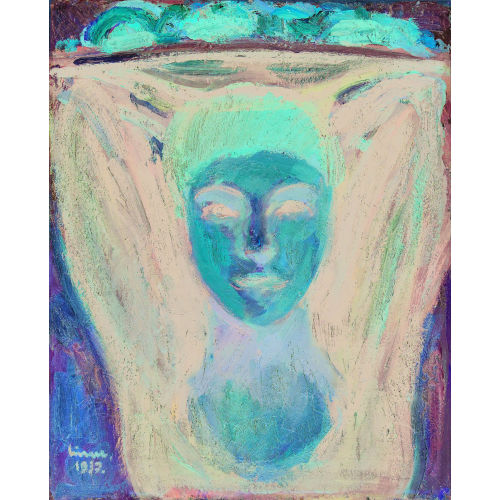 CARL WALTER LINER : Bildnis einer �gypterin mit Fr�chteschale (DOBIASCHOFSKY AUKTIONEN AG)