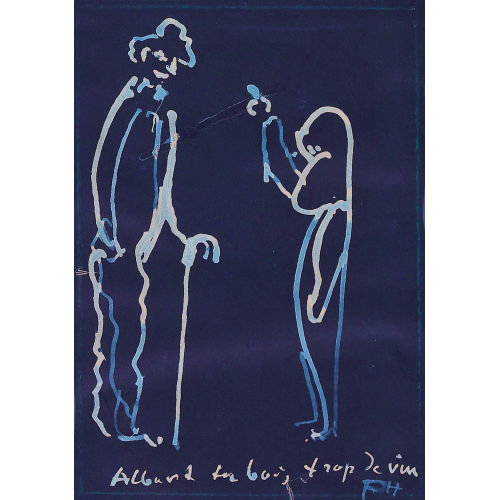 FERDINAND HODLER : 'Albert tu bois trop de vin' (DOBIASCHOFSKY AUKTIONEN AG)