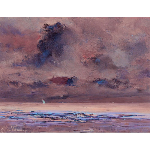 KEES VAN (AUCH CORNELIS ANTHONIJ) WANING : K�stenpartie mit Segelbooten (DOBIASCHOFSKY AUKTIONEN AG)