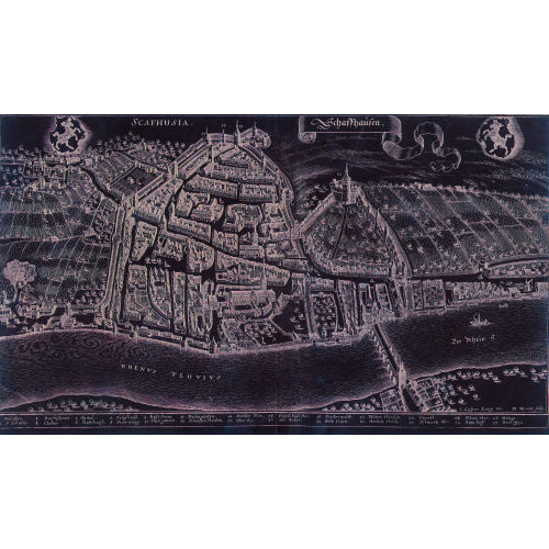 MATTH�US I MERIAN : 'Scafhusia. Schaffhausen' (DOBIASCHOFSKY AUKTIONEN AG)