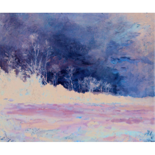 FELIX DOMINIQUE DE VUILLEFROY : Waldrand mit bew�lktem Himmel (DOBIASCHOFSKY AUKTIONEN AG)