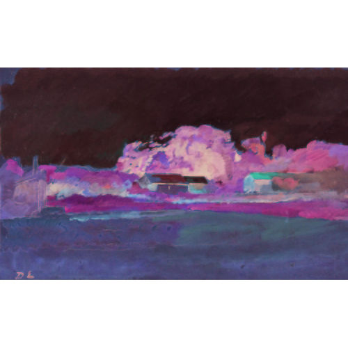 DAVID ESTOPPEY : Landschaft mit Getreidefeldern und Bauernh�usern (DOBIASCHOFSKY AUKTIONEN AG)