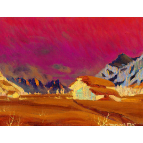 WALDEMAR THEOPHIL FINK : 'Wintervorabend bei Kandersteg' (DOBIASCHOFSKY AUKTIONEN AG)