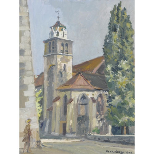 HENRI GOERG : Kirchenansicht im Sommer (DOBIASCHOFSKY AUKTIONEN AG)