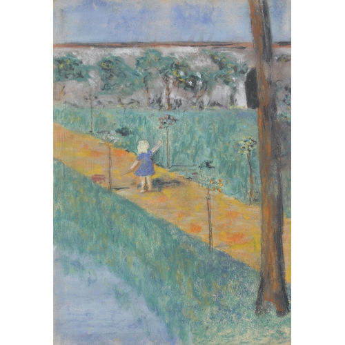 JULIEN (EIGTL. NEUWEILER DINOU : Sommerlicher Park mit kleinem M�dchen (DOBIASCHOFSKY AUKTIONEN AG)