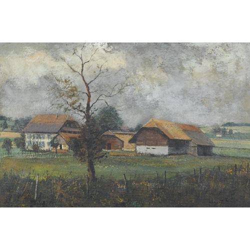 MAX CLEMENT : Herbstliche Landschaft mit einem Weiler (DOBIASCHOFSKY AUKTIONEN AG)