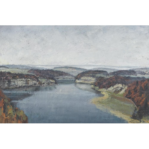 MAX CLEMENT : Der Schiffenensee im Herbst (DOBIASCHOFSKY AUKTIONEN AG)