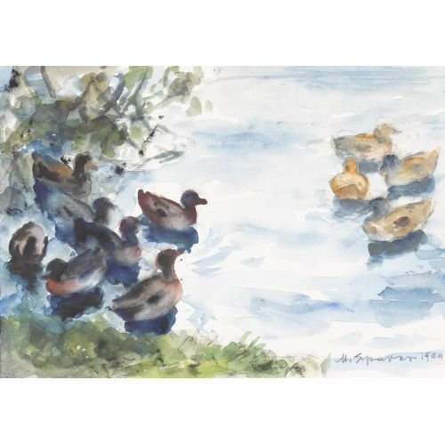 MAX SPARER : Enten am Ufer (DOBIASCHOFSKY AUKTIONEN AG)