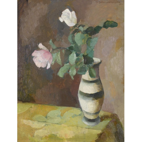 DORA LAUTERBURG : Stillleben mit Rosen in einer Vase (DOBIASCHOFSKY AUKTIONEN AG)