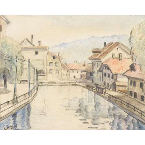 EUGEN HENZIROSS : Das altes Mattequartier in Bern (DOBIASCHOFSKY AUKTIONEN AG)
