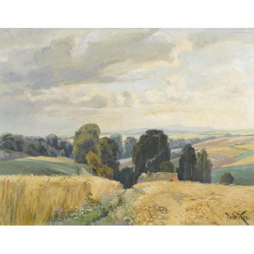 WALTER KOPP : H�gelige Landschaft im Sommer (DOBIASCHOFSKY AUKTIONEN AG)
