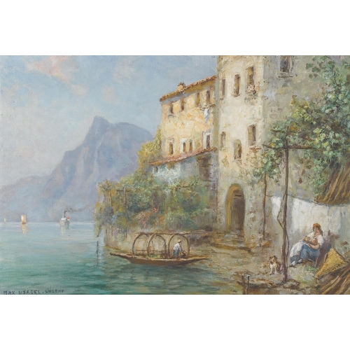 MAX USADEL : Blick von Gandria auf den Monte San Salvatore (DOBIASCHOFSKY AUKTIONEN AG)