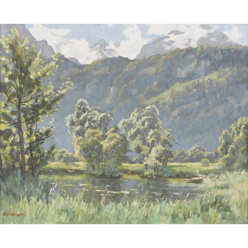 EKKEHARD ERWIN KOHLUND : 'Brienzer See bei der Aarem�ndung' (DOBIASCHOFSKY AUKTIONEN AG)