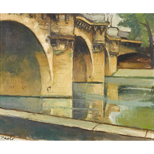 PAUL JAKOB) PAOLO (EIGTL. M�LLER : Ansicht des Pont Neuf in Paris (DOBIASCHOFSKY AUKTIONEN AG)