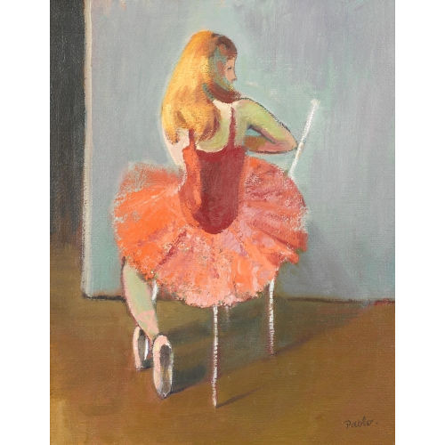 PAUL JAKOB) PAOLO (EIGTL. M�LLER : Portr�t einer sitzenden Ballerina (DOBIASCHOFSKY AUKTIONEN AG)