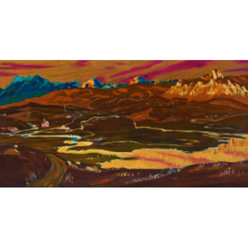 WALDEMAR THEOPHIL FINK : Winterliche Alpenlandschaft mit dem Jochpass (DOBIASCHOFSKY AUKTIONEN AG)