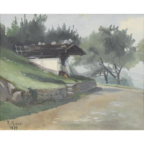 ROBERT KIENER : Wegpartie bei Iseltwald am Brienzersee (DOBIASCHOFSKY AUKTIONEN AG)