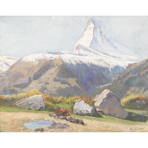 ROBERT KIENER : Das Matterhorn im Vorfr�hling (DOBIASCHOFSKY AUKTIONEN AG)