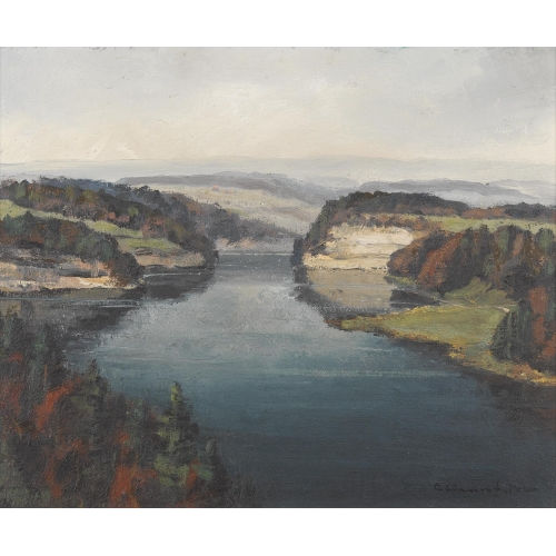MAX CLEMENT : Der Schiffenensee im Herbst (DOBIASCHOFSKY AUKTIONEN AG)