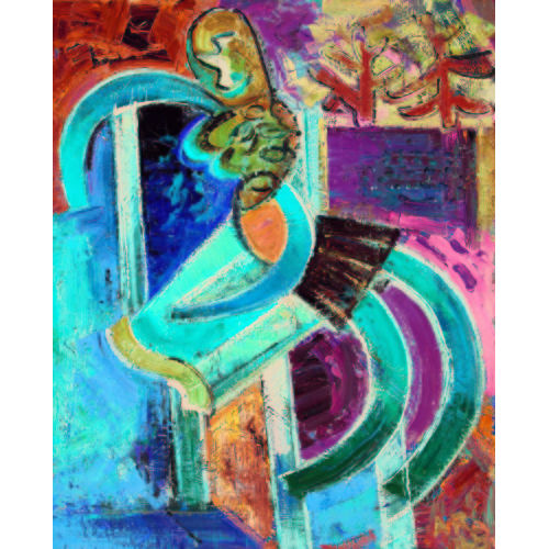 ANTON R�DERSCHEIDT : Expressive Komposition mit weiblicher Figur (DOBIASCHOFSKY AUKTIONEN AG)