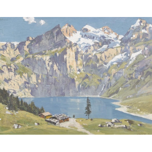 PAUL WYSS : Ansicht des Oeschinensees (DOBIASCHOFSKY AUKTIONEN AG)