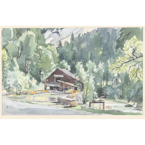 SERGE VOISARD : 'Scierie dans les Gorges de Moutier' (DOBIASCHOFSKY AUKTIONEN AG)