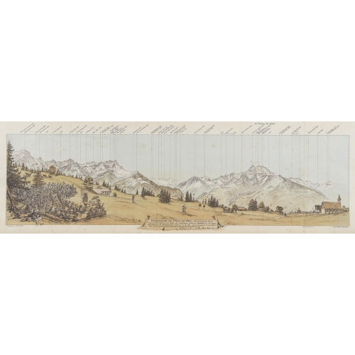 ALBERT HEIM : 'Gebirgsansicht von Villars sur Ollon...' (DOBIASCHOFSKY AUKTIONEN AG)