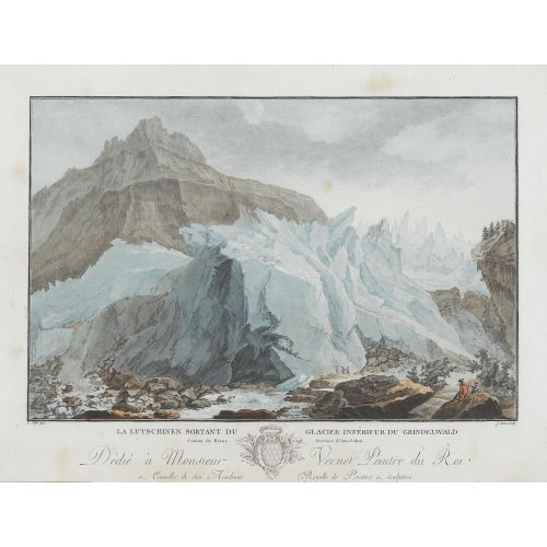 CASPAR WOLF : 'La Lutschinen sortant du Glacier inf�rieur du Grindelwald' (DOBIASCHOFSKY AUKTIONEN AG)