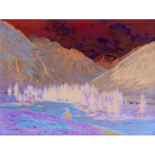 FRAN�OIS FURET : Savoyische Landschaft mit Blick auf den Mont-Blanc (DOBIASCHOFSKY AUKTIONEN AG)