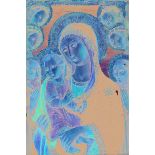 SANO DI PIETRO (EIGTL. ANSANO DI PIETRO DI MENCIO) : Madonna mit Kind und einem Stieglitz (DOBIASCHOFSKY AUKTIONEN AG)