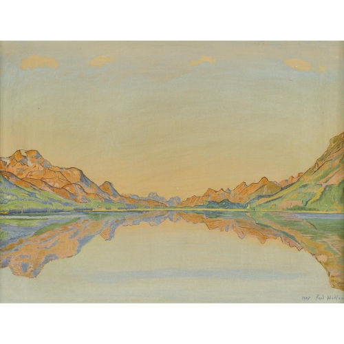 FERDINAND HODLER : Silvaplanersee im Herbst (DOBIASCHOFSKY AUKTIONEN AG)