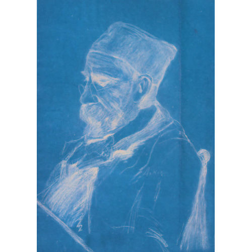 ALBERT ANKER : Selbstportr�t mit M�tze (DOBIASCHOFSKY AUKTIONEN AG)