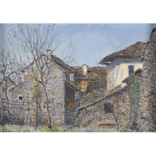ERNST ZUPPINGER : 'Bauernh�user in Losone' (DOBIASCHOFSKY AUKTIONEN AG)