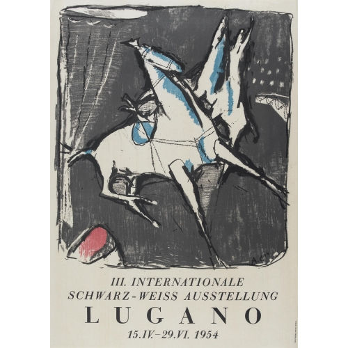 ALOIS CARIGIET : 'III. Internationale Schwarz-Weiss Ausstellung 1954' (DOBIASCHOFSKY AUKTIONEN AG)