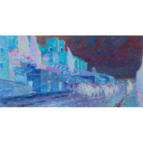 FRANZ THEODOR AERNI : Die Via dei Cerchi bei Rom mit B�ffelherde (DOBIASCHOFSKY AUKTIONEN AG)