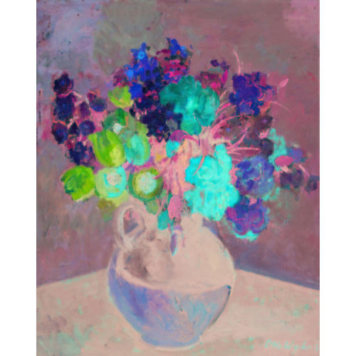 OTTO WYLER : Stillleben mit Blumen in einer Henkelvase (DOBIASCHOFSKY AUKTIONEN AG)