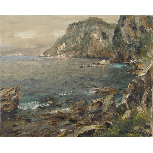 CARLO PERINDANI : Felsige K�stenpartie bei Capri (DOBIASCHOFSKY AUKTIONEN AG)