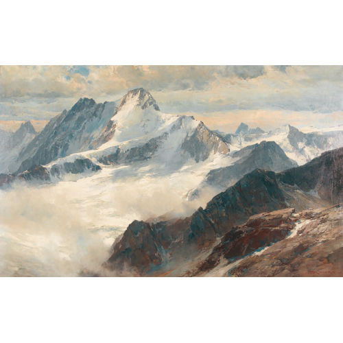 EDWARD THEODORE COMPTON : Blick auf das Schreckhorn im Berner Oberland (DOBIASCHOFSKY AUKTIONEN AG)