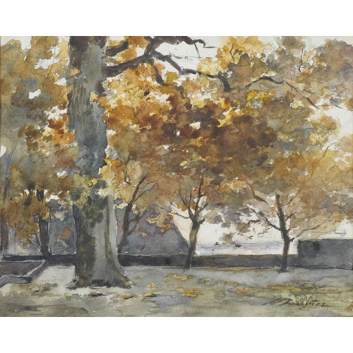 PAUL BOUVIER : Herbstlicher Park (DOBIASCHOFSKY AUKTIONEN AG)