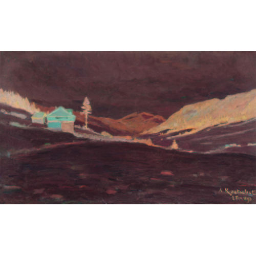 ACHILLE KOETSCHET : H�gelige Landschaft im Winter (DOBIASCHOFSKY AUKTIONEN AG)