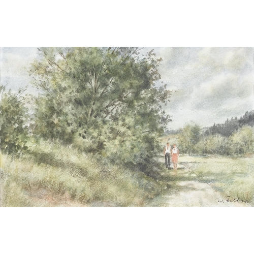 WALTER) FELBRA (EIGTL. FELLER-BRAND : Paar beim Spaziergang (DOBIASCHOFSKY AUKTIONEN AG)