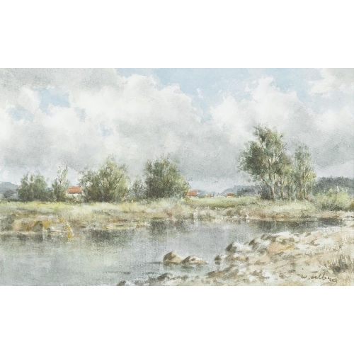 WALTER) FELBRA (EIGTL. FELLER-BRAND : Sommerliche Uferpartie (DOBIASCHOFSKY AUKTIONEN AG)