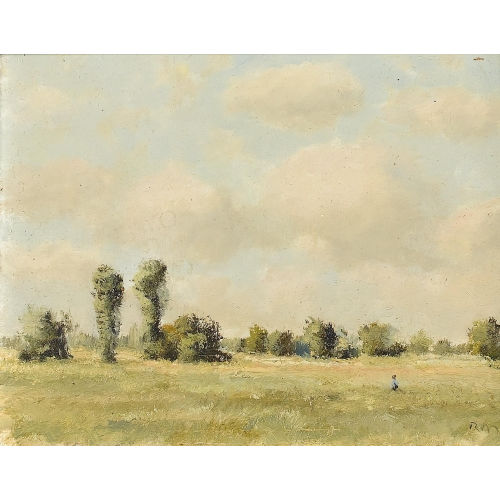 RUDOLF M�LLER : Sommerliche Landschaft mit Pappeln (DOBIASCHOFSKY AUKTIONEN AG)