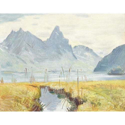 HANNI BAY : Steilufer an einem See (DOBIASCHOFSKY AUKTIONEN AG)