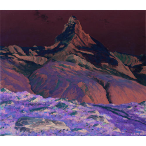 ALBERT DUPLAIN : Sommerliche Ansicht des Matterhorns (DOBIASCHOFSKY AUKTIONEN AG)