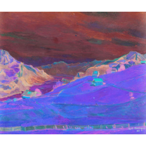 RODOLPHE BOLLIGER : Ausblick vom Haslital gegen den Brienzersee (DOBIASCHOFSKY AUKTIONEN AG)