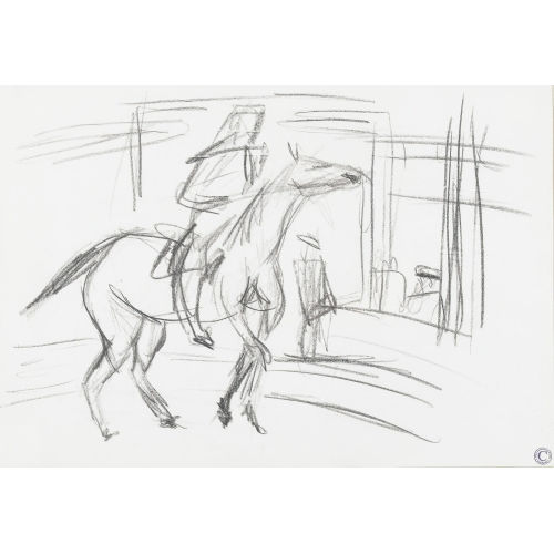 PAUL CAMENISCH : Pferd mit Reiter (DOBIASCHOFSKY AUKTIONEN AG)
