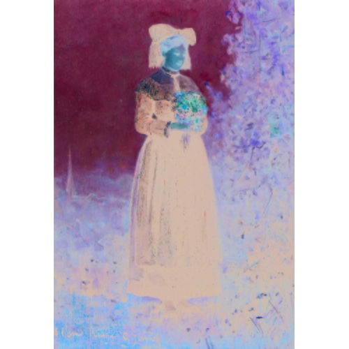 GUSTAVE ADOLPHE JUNDT : Bildnis einer jungen Frau mit Blumenstrauss (DOBIASCHOFSKY AUKTIONEN AG)