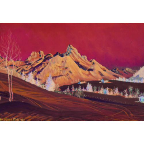 WALDEMAR THEOPHIL FINK : 'Wolkenloser Wintermorgen bei Sch�nried' (DOBIASCHOFSKY AUKTIONEN AG)
