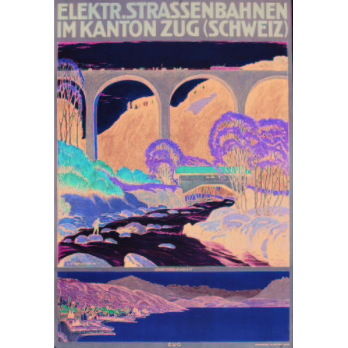 ERNST EMIL SCHLATTER : 'Elektr. Strassenbahn Zug' (DOBIASCHOFSKY AUKTIONEN AG)